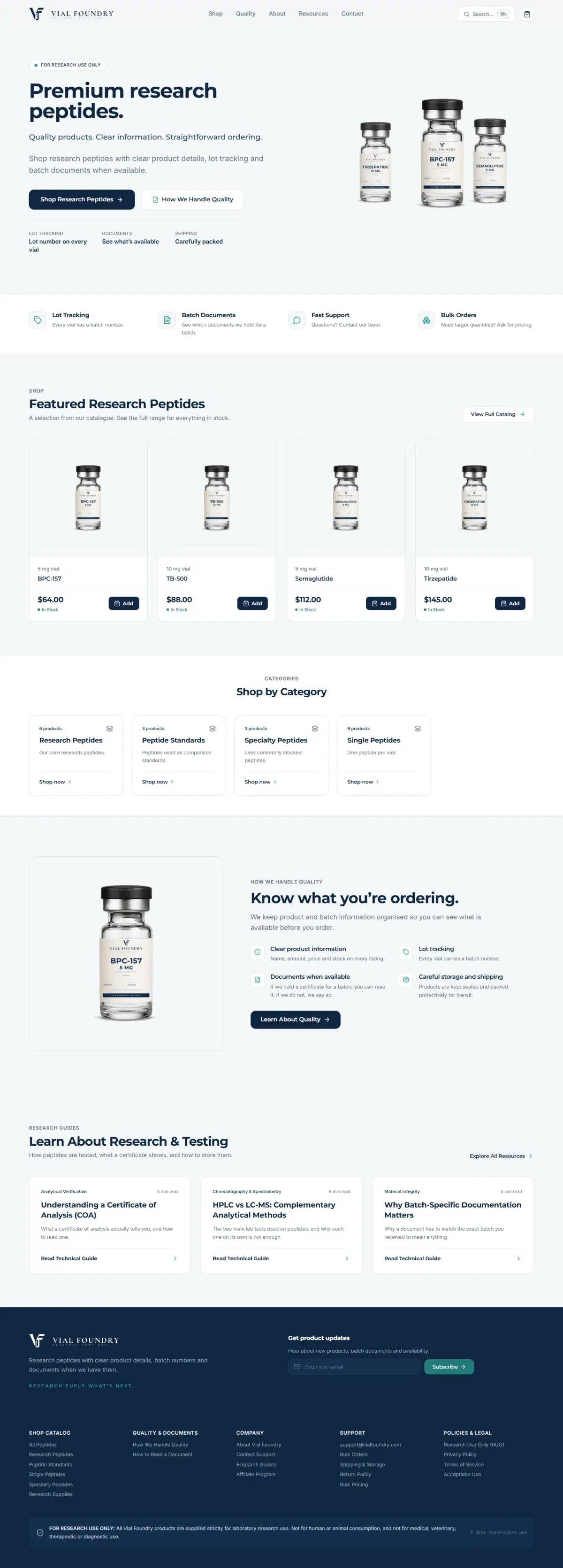 Vial Foundry — live build